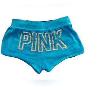 VS PINK TERRY CLOTH SHORTS WITH BLING XS